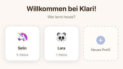 Klari Profil wechseln – mehrere Kinder